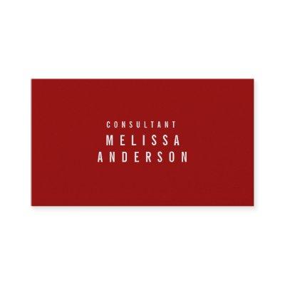 Professional Modern Simple Crimson Red