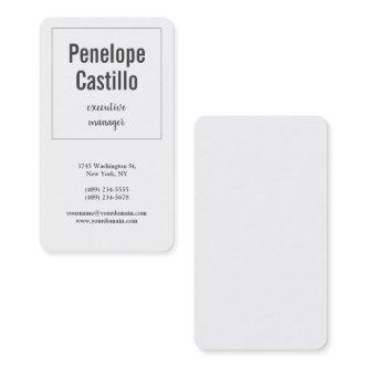 Professional Modern Simple Plain White