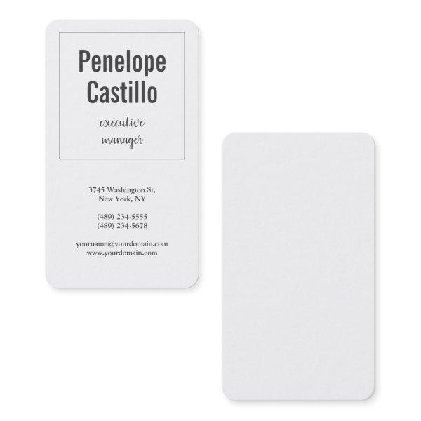 Professional Modern Simple Plain White