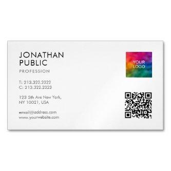 Professional Modern Stylish Simple Logo QR Code  Magnet