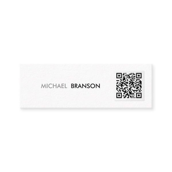 Professional Modern white Black Minimalist QR CODE Mini