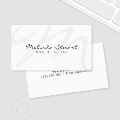 Professional Modern White Monogram