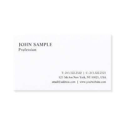 Professional Modern White Simple Elegant Plain