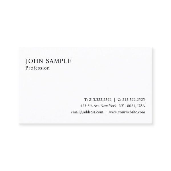 Professional Modern White Simple Elegant Plain