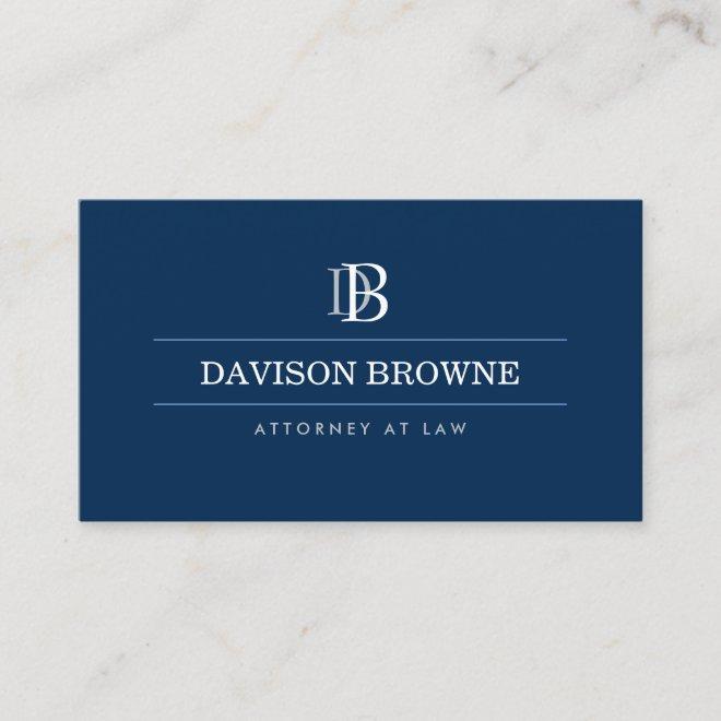Professional Monogram Attorney, Lawyer Blue