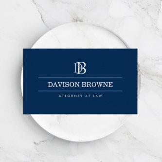 Professional Monogram Attorney, Lawyer Blue