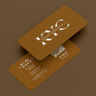 Professional Monogram Chocolate Brown Modern