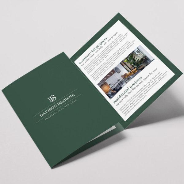 Professional Monogram Green Brochure