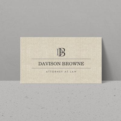 Professional Monogram Linen Look