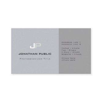 Professional Monogram Plain Elegant Grey Modern