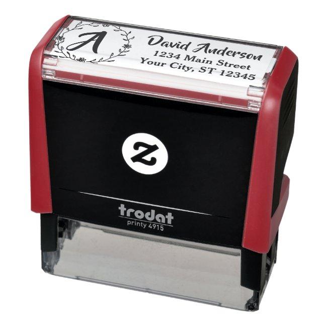 Professional Monogram Return Address Self-inking Stamp
