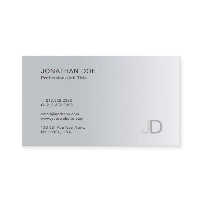 Professional Monogram Silver Minimalist Template