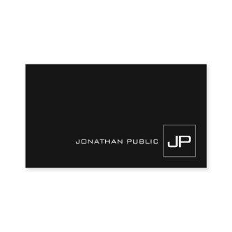 Professional Monogrammed Modern Black And White