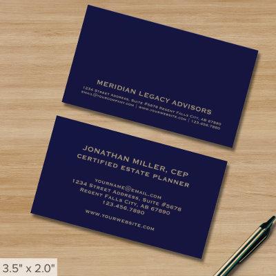 Professional Navy Blue and Gold