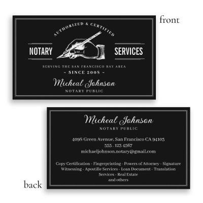 Professional Notary Services Vintage Customizable