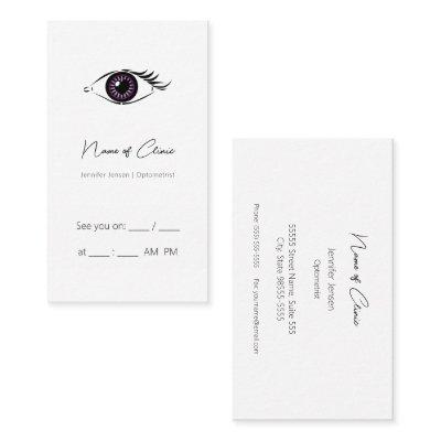 Professional Optometrist Purple Heart Eye Reminder