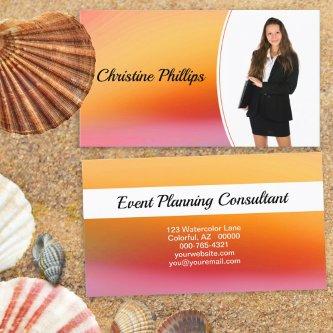 Professional Orange Watercolor Custom Photo