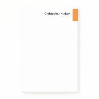 Professional Orange White Simple Plain Creative Post-it Notes