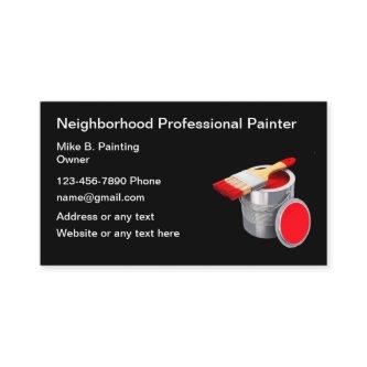 Professional Painter Paint Brush And Paint Can