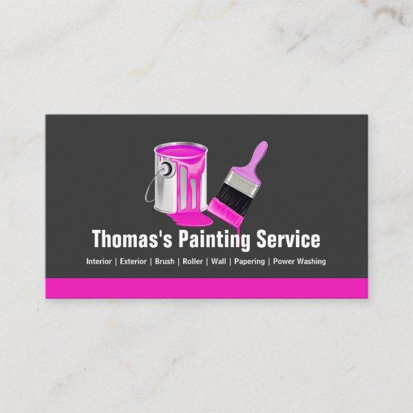 Professional Painting Service - Pink Painter Brush