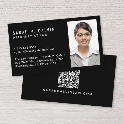Professional Photo QR Code Black