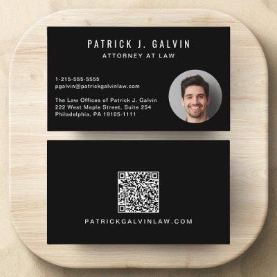 Professional Photo QR Code Black