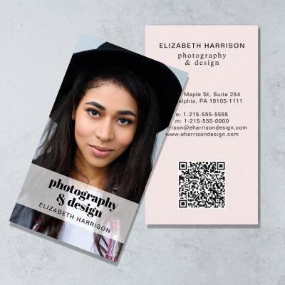 Professional Photo QR Code Pink