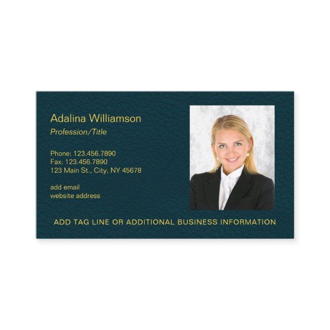Professional Photo Teal Blue Faux Leather
