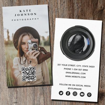 Professional Photography QR Code Social Media Icon