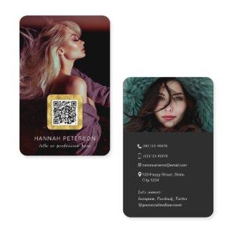 Professional photos QR code Modern stylish gold