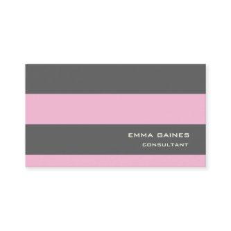 Professional Pink Grey Stripes Trendy Style