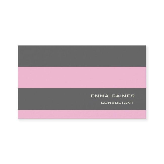 Professional Pink Grey Stripes Trendy Style