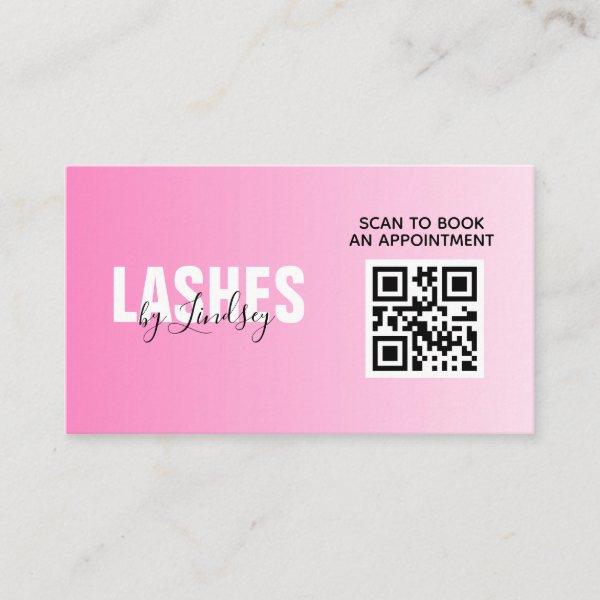 Professional Pink QR Code Scan to Book