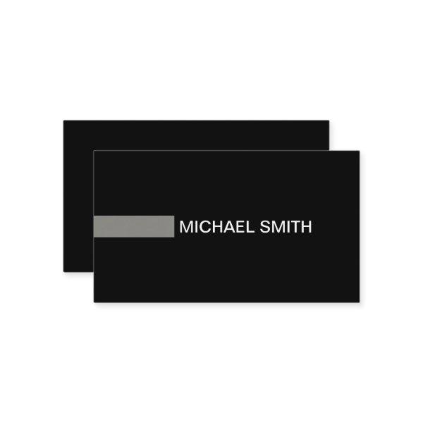 Professional Plain Black Elegant Modern Titanium