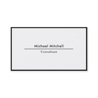 Professional Plain Elegant Black White Border