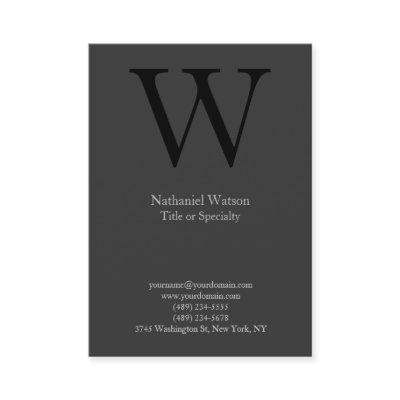 Professional plain gray black monogram