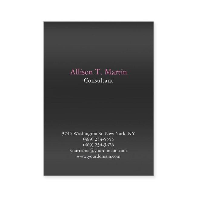 Professional Plain Gray Feminine Minimalist Unique