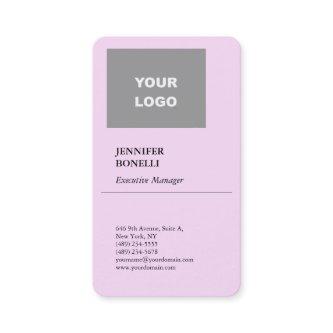 Professional plain minimalist pink ADD YOUR LOGO