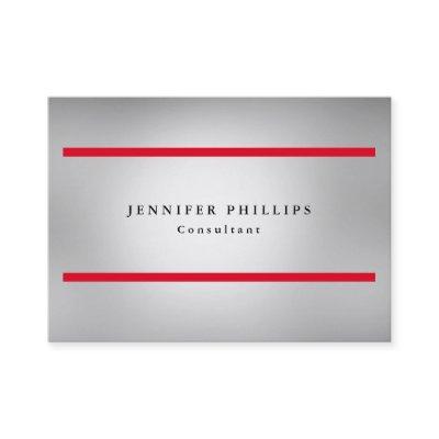 Professional Plain Red Metallic Grey Original