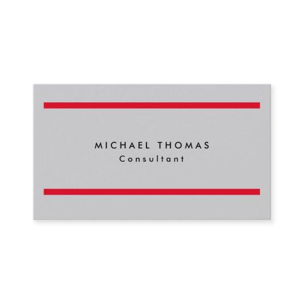 Professional Plain Red Stripes Light Gray Original