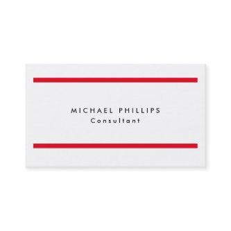 Professional Plain Red Stripes White Original