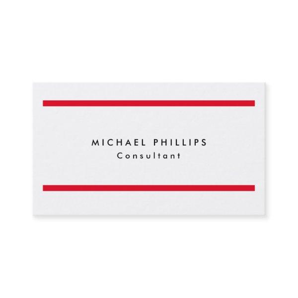 Professional Plain Red Stripes White Original