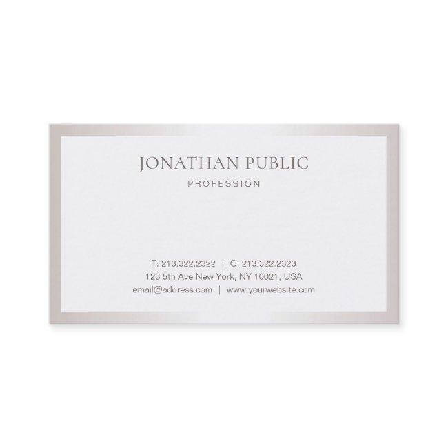 Professional Plain Sleek Stylish Design Silver
