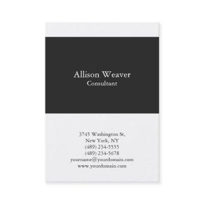 Professional Plain Vertical Dark Grey White Unique