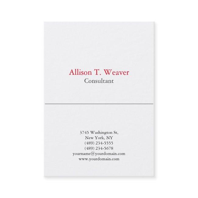 Professional Plain Vertical Simple White Unique