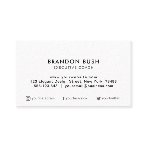 Professional Plain White Elegant Modern Simple Bus