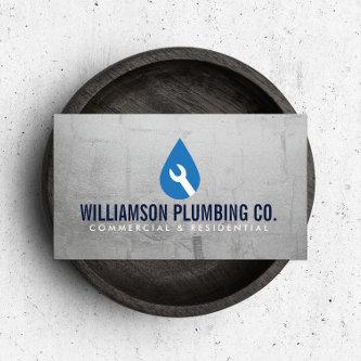 Professional Plumbing Logo Faux Metal