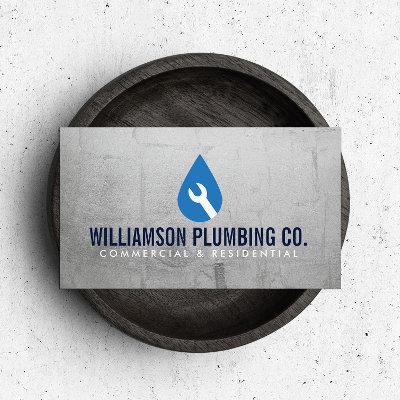 Professional Plumbing Logo Faux Metal