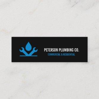 Professional Plumbing Logo with drop & tool black Mini