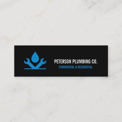 Professional Plumbing Logo with drop & tool black Mini